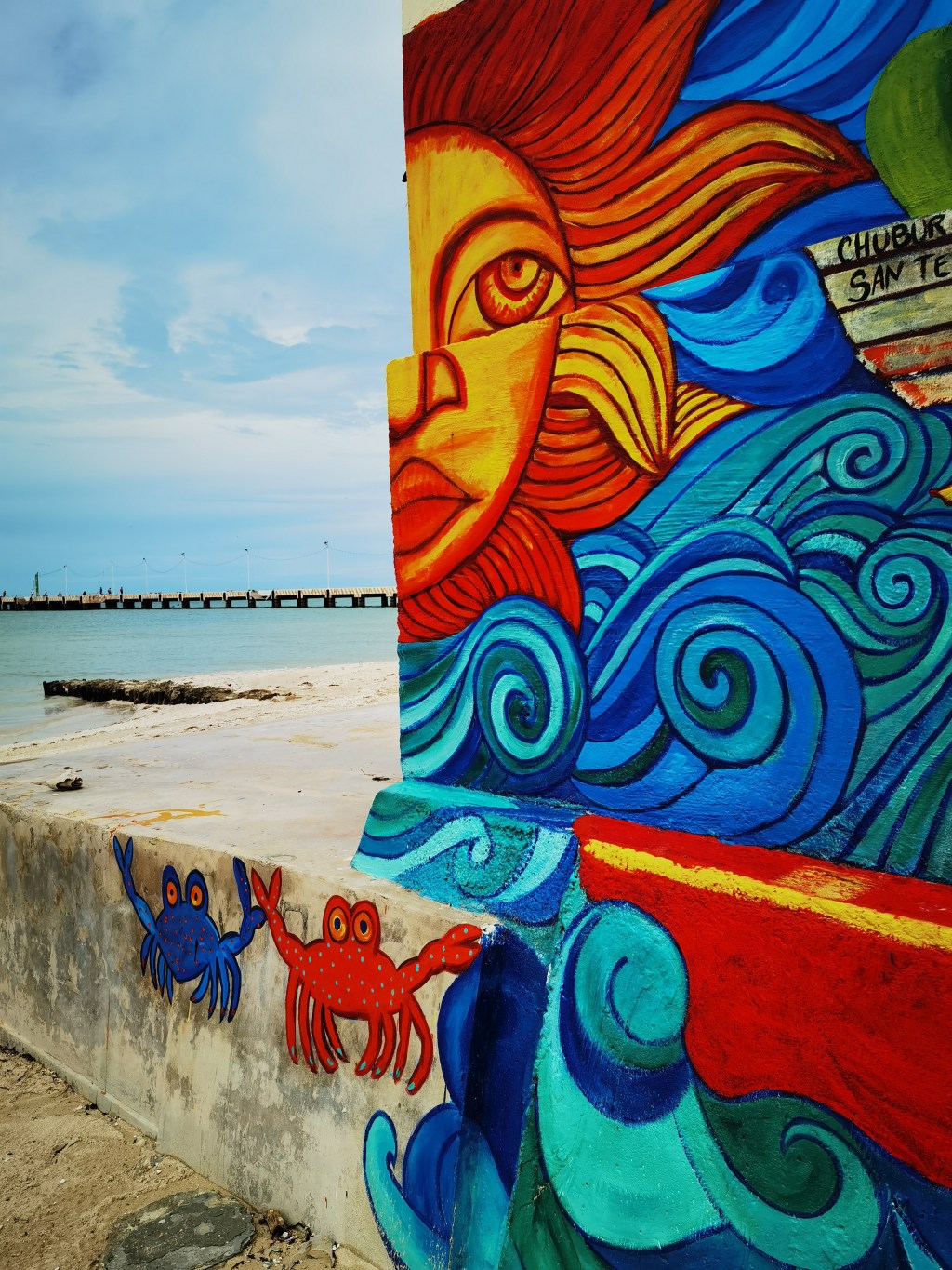 Mural in Chuburna Casa Azul y Casa&nbsp;Mariposa